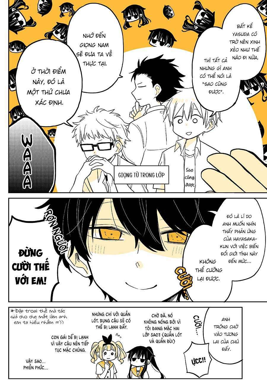 mendokusagari danshi koukousei ga asa okitara onnanoko ni natteita hanashi chapter 14 - Trang 13