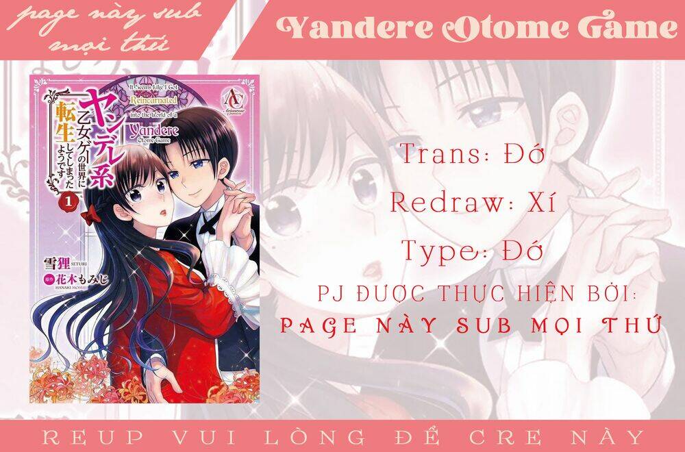 hình như tôi đã tái sinh vào yandere otome game chapter 20 - Trang 1
