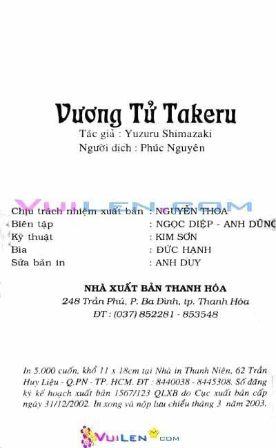 vương tử takeru chapter 6 - Trang 4
