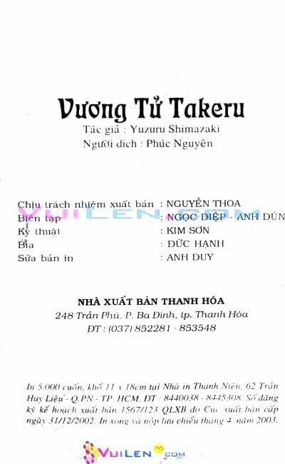 vương tử takeru chapter 7 - Trang 162