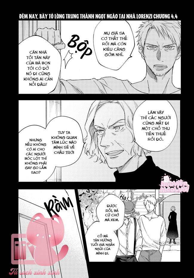 đêm nay, bày tỏ lòng trung thành ngọt ngào tại nhà lorenzi chapter 4 - Trang 28