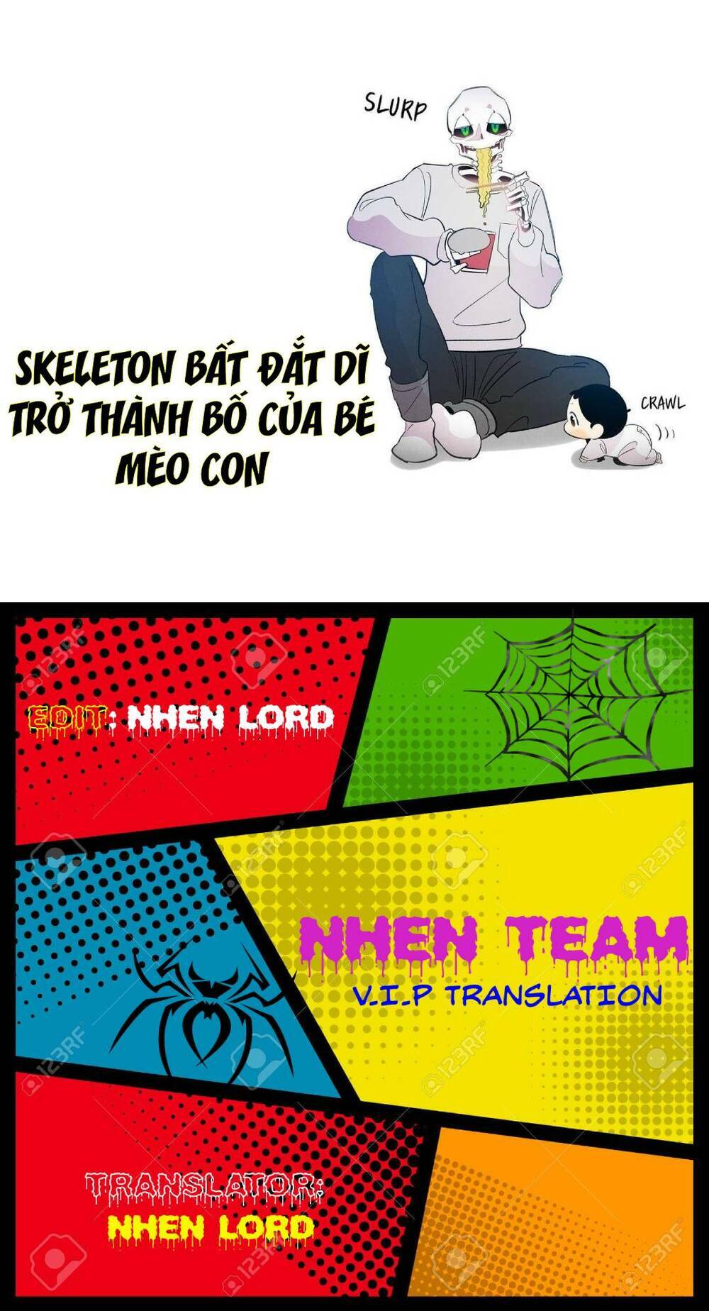 Skeleton Bất Đắt Dĩ Trở Thành Bố Của Bé Mèo Con chapter 6 - Trang 1
